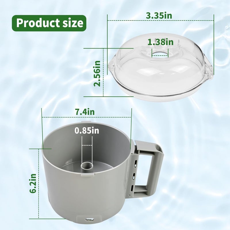 Vanshly 106458S Cutter Bowl Lid and 112204S Cutter Bowl Compatible with robot coupe R2 3L Gb - Image 4